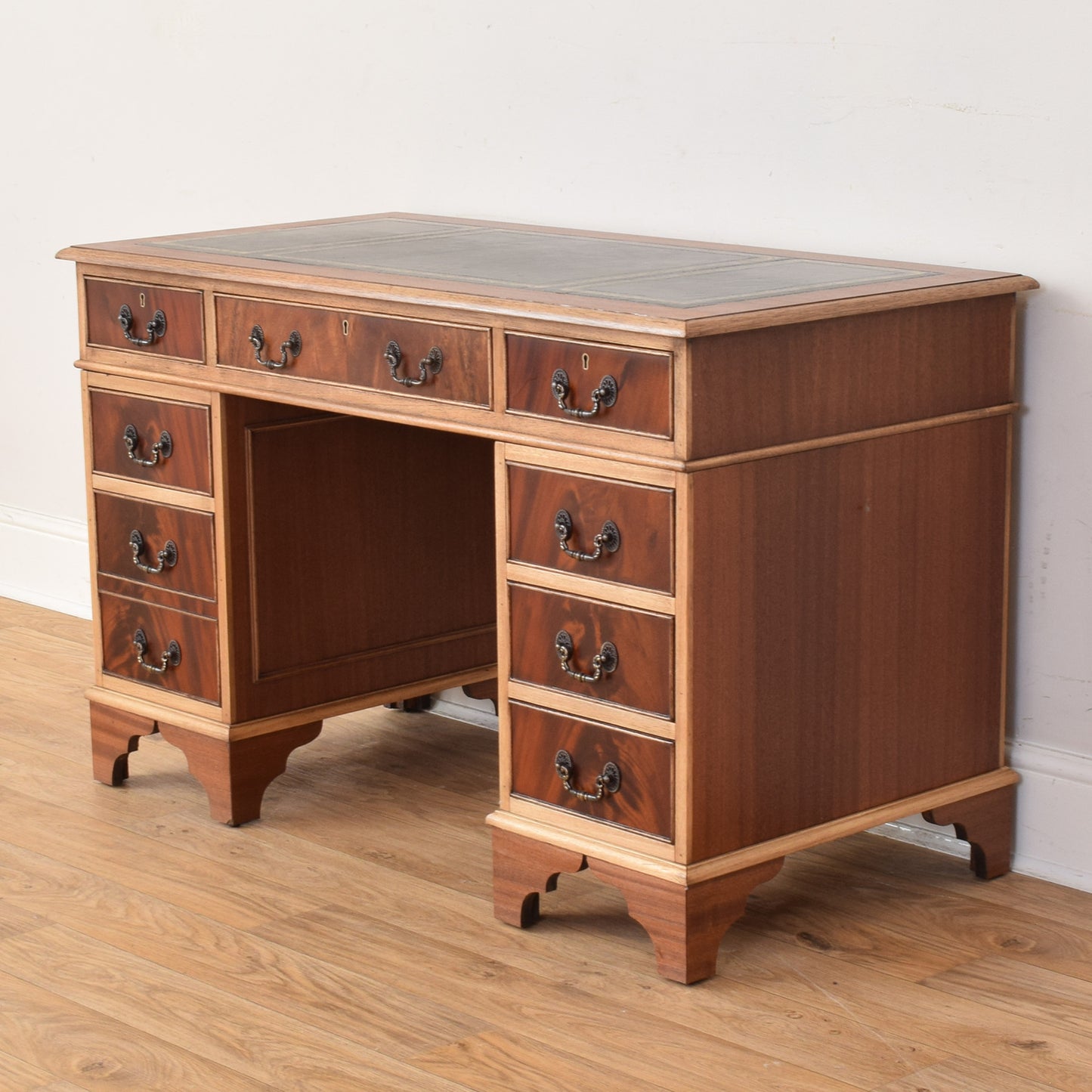 Leather Top Pedestal Desk