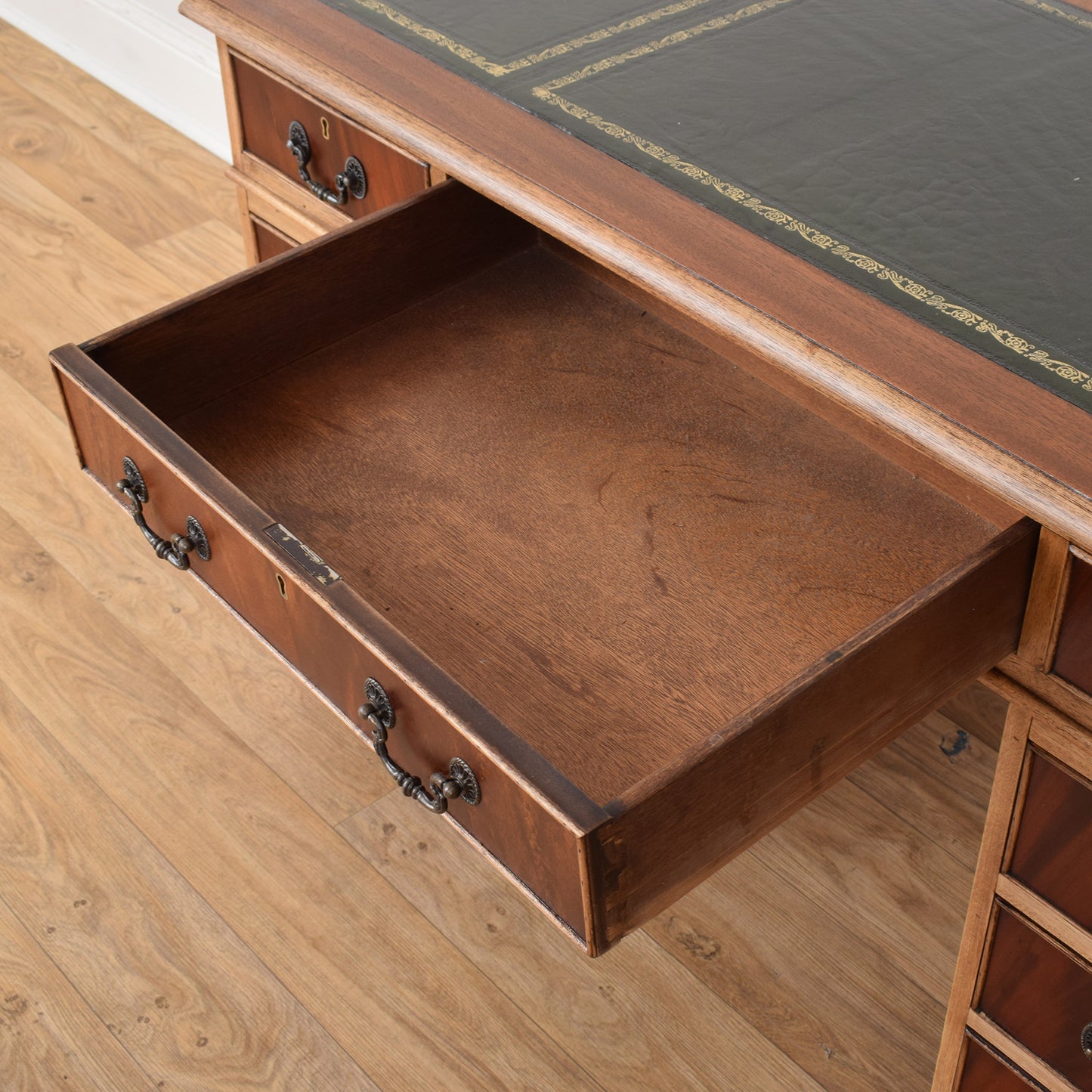 Leather Top Pedestal Desk