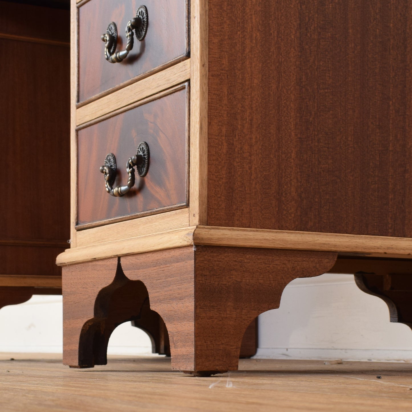 Leather Top Pedestal Desk