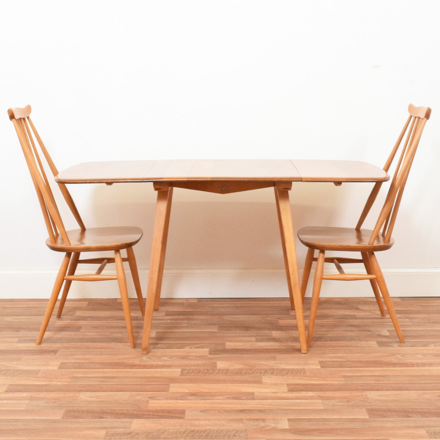 Ercol Drop Leaf Table and Two Chairs