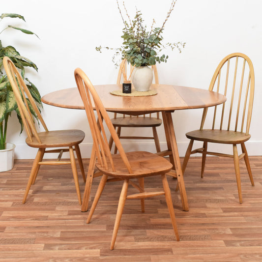 Ercol Drop Leaf Table and Four Chairs