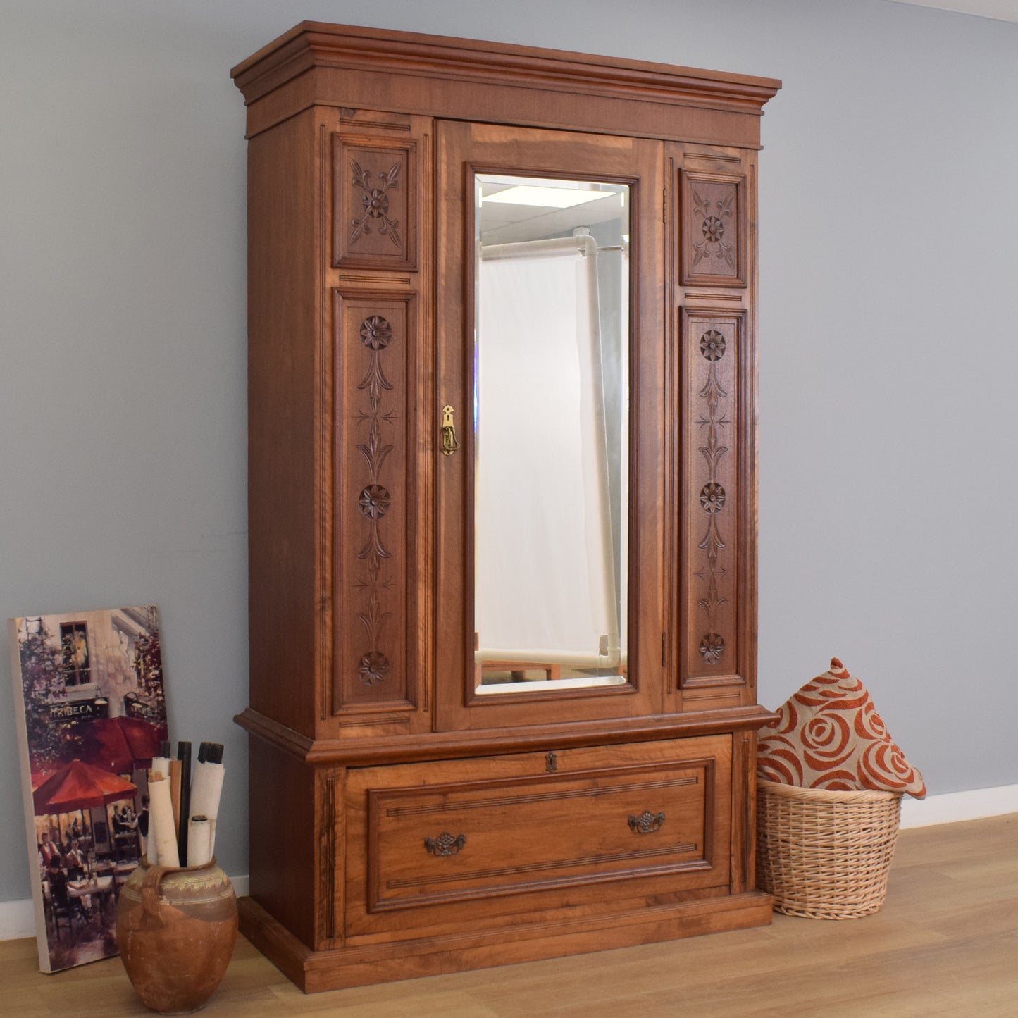 Large Mahogany Hallrobe