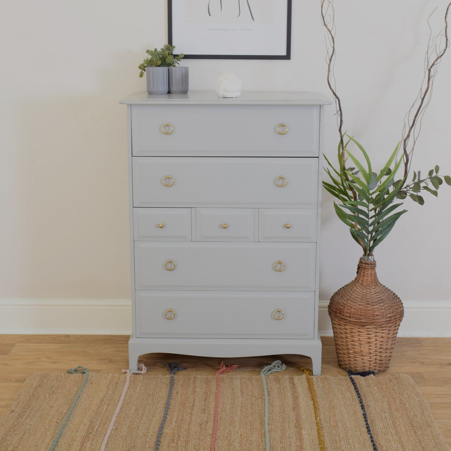 Painted Stag Chest of Drawers