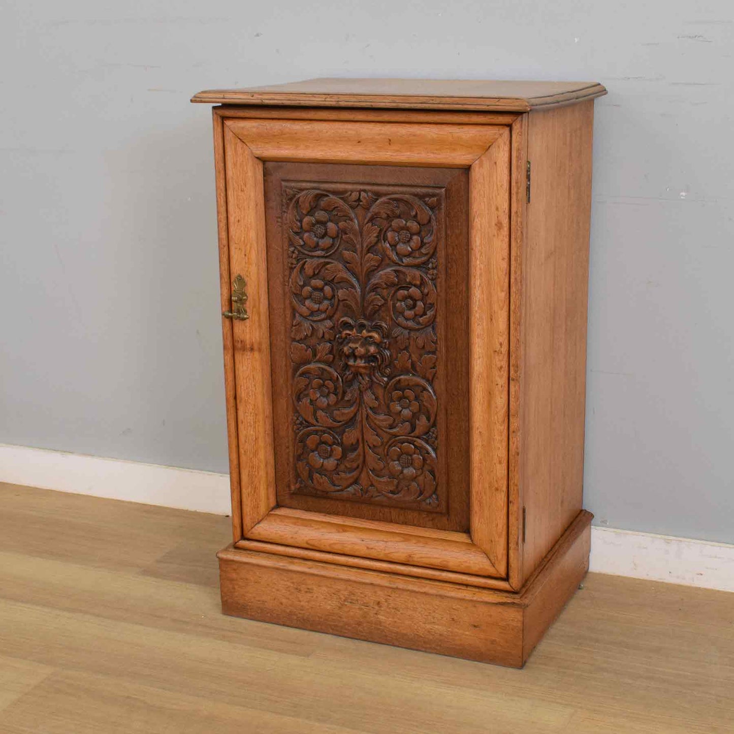 'Green Man' Oak Cabinet