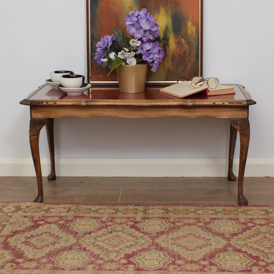 Leather Top Coffee Table