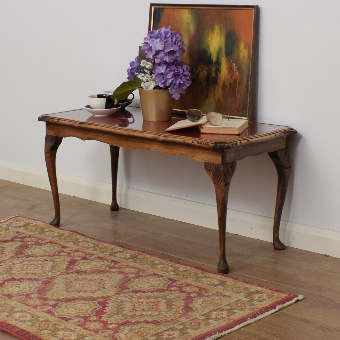 Leather Top Coffee Table