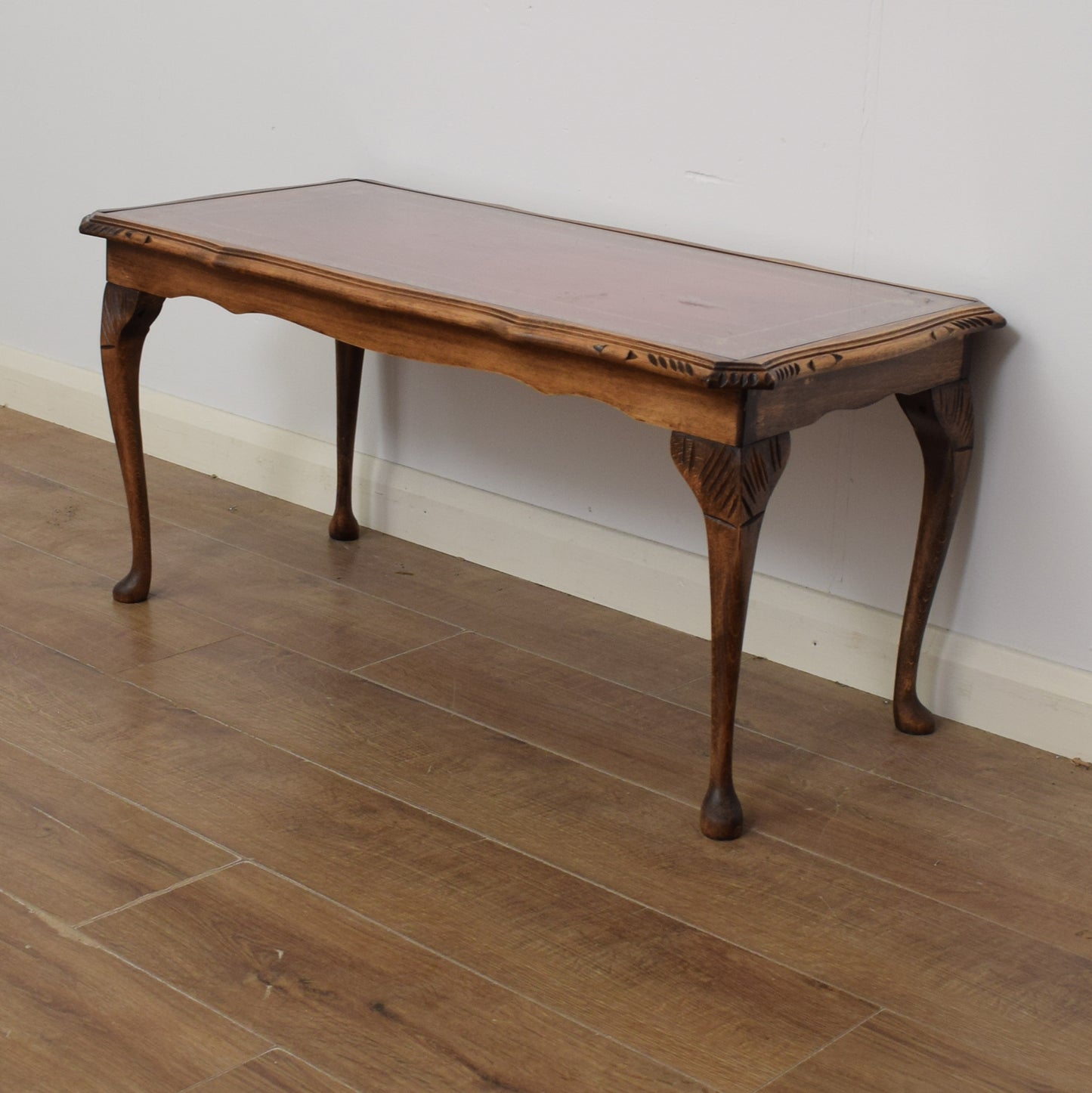 Leather Top Coffee Table