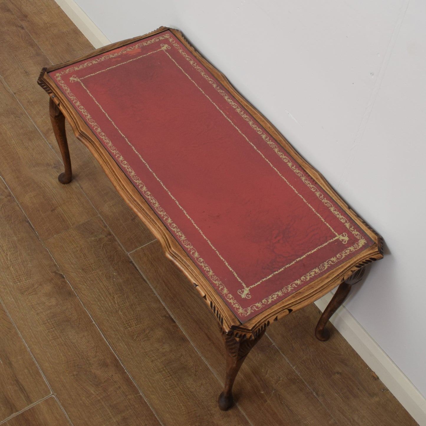 Leather Top Coffee Table