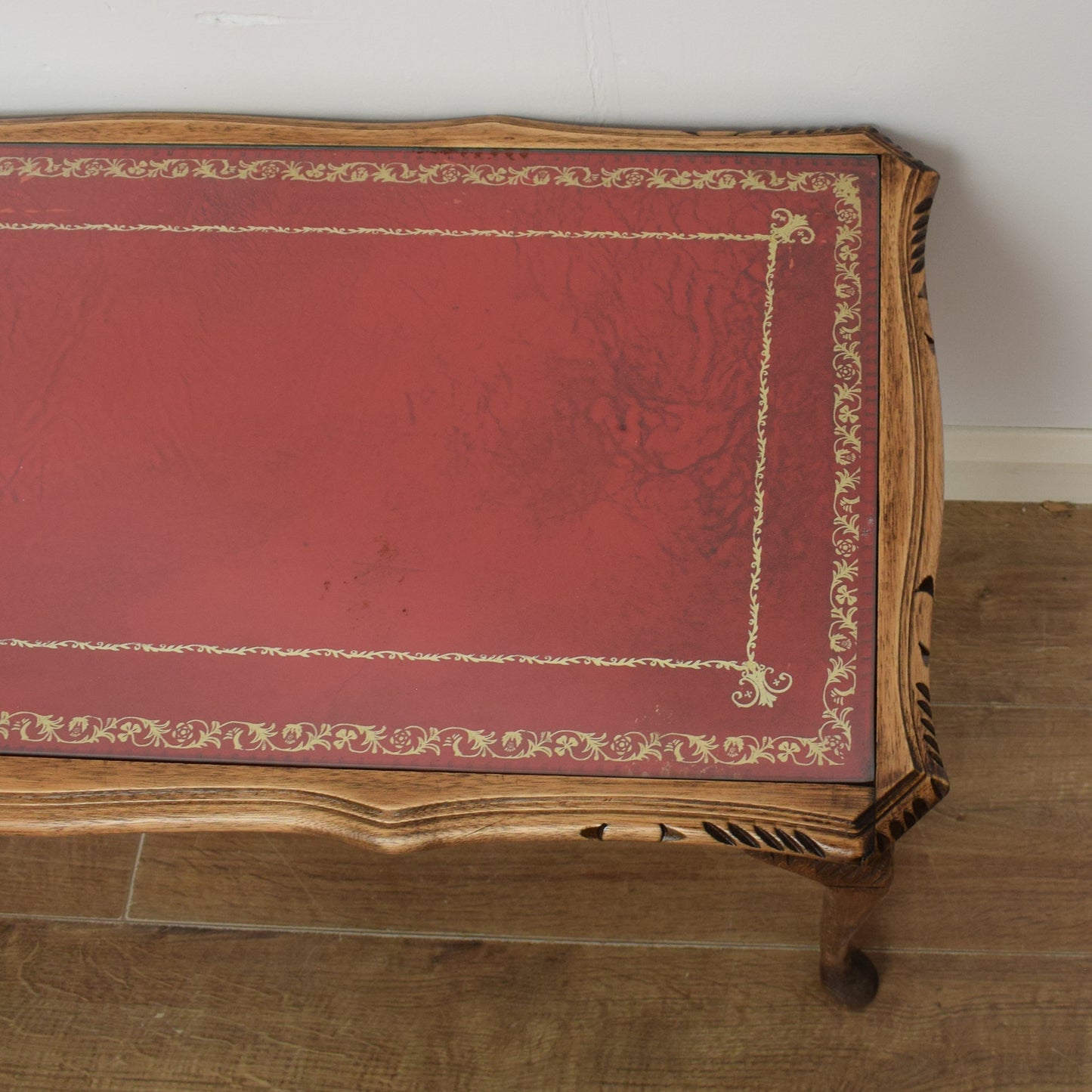 Leather Top Coffee Table