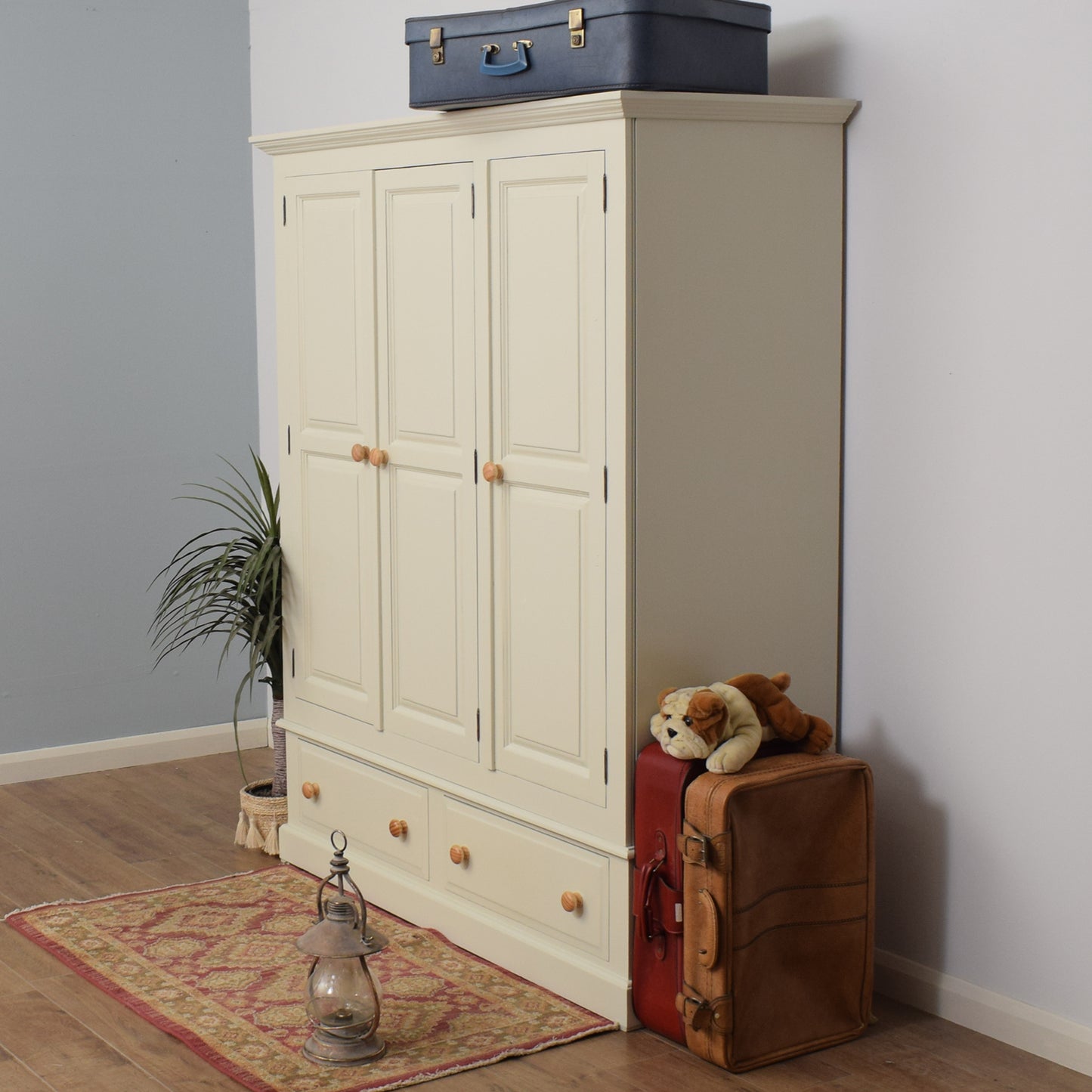 Painted Pine Triple Wardrobe