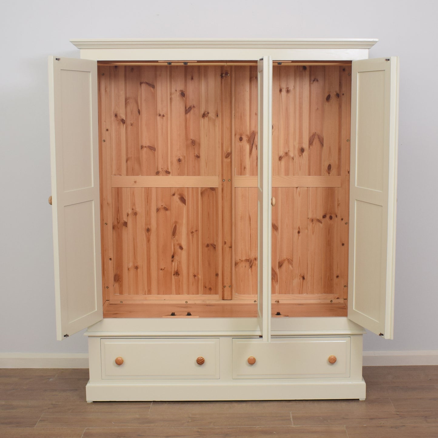 Painted Pine Triple Wardrobe
