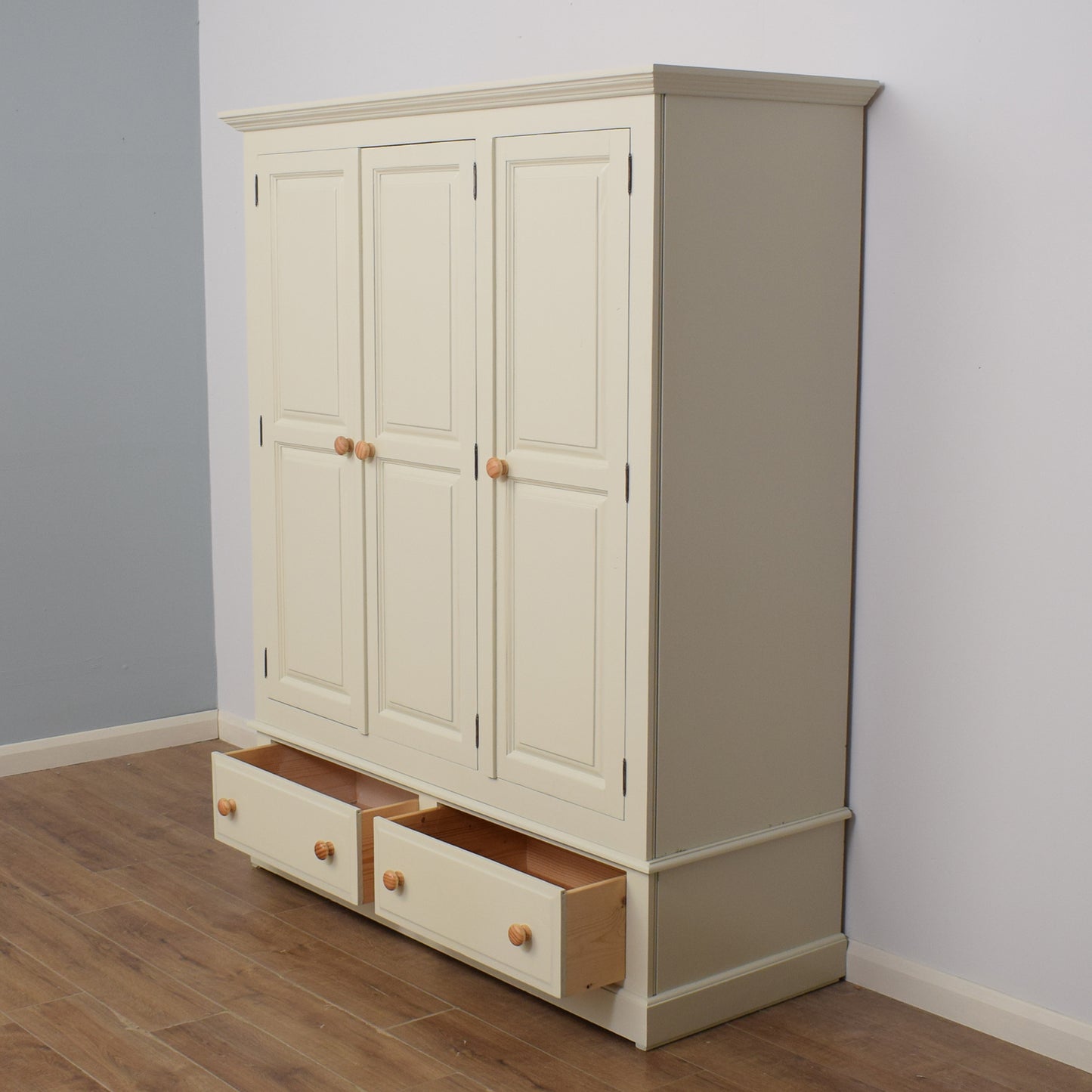 Painted Pine Triple Wardrobe