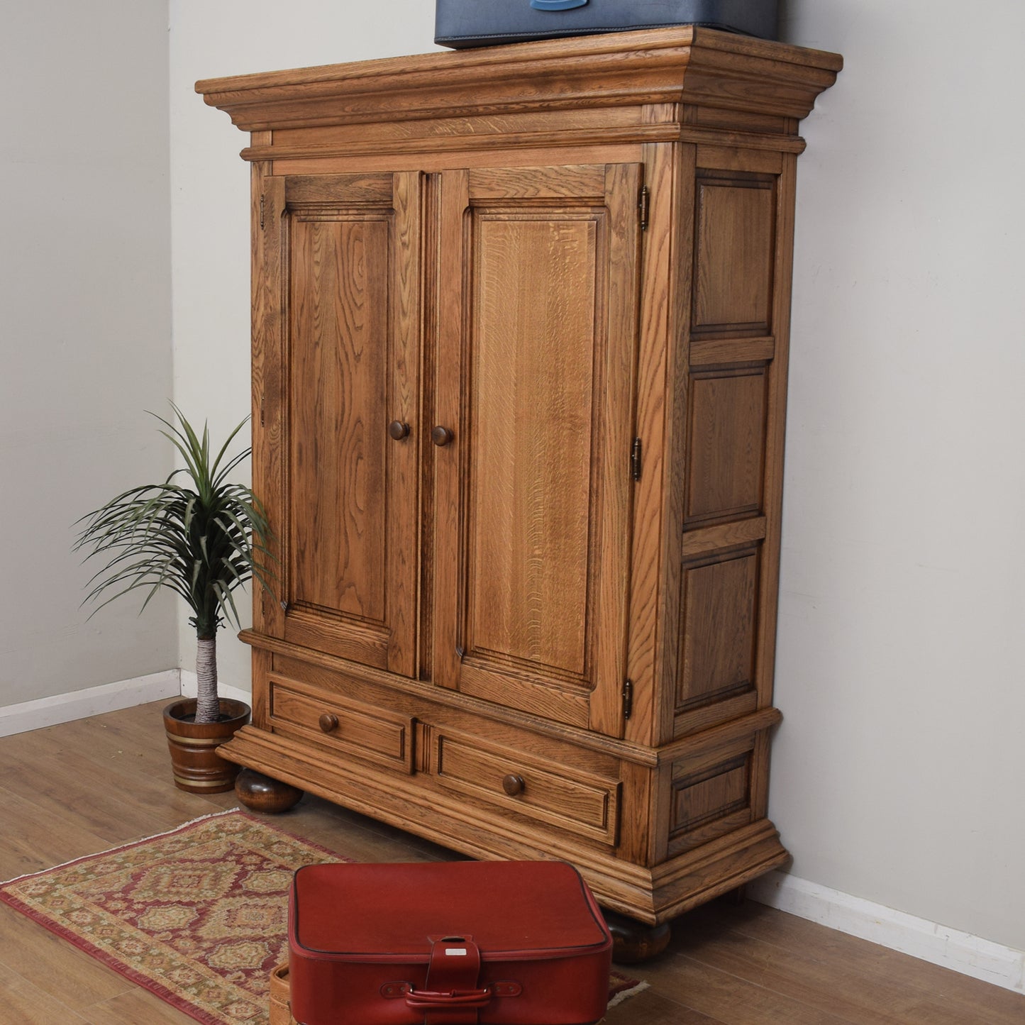 Large Restored Oak Storage Cupboard