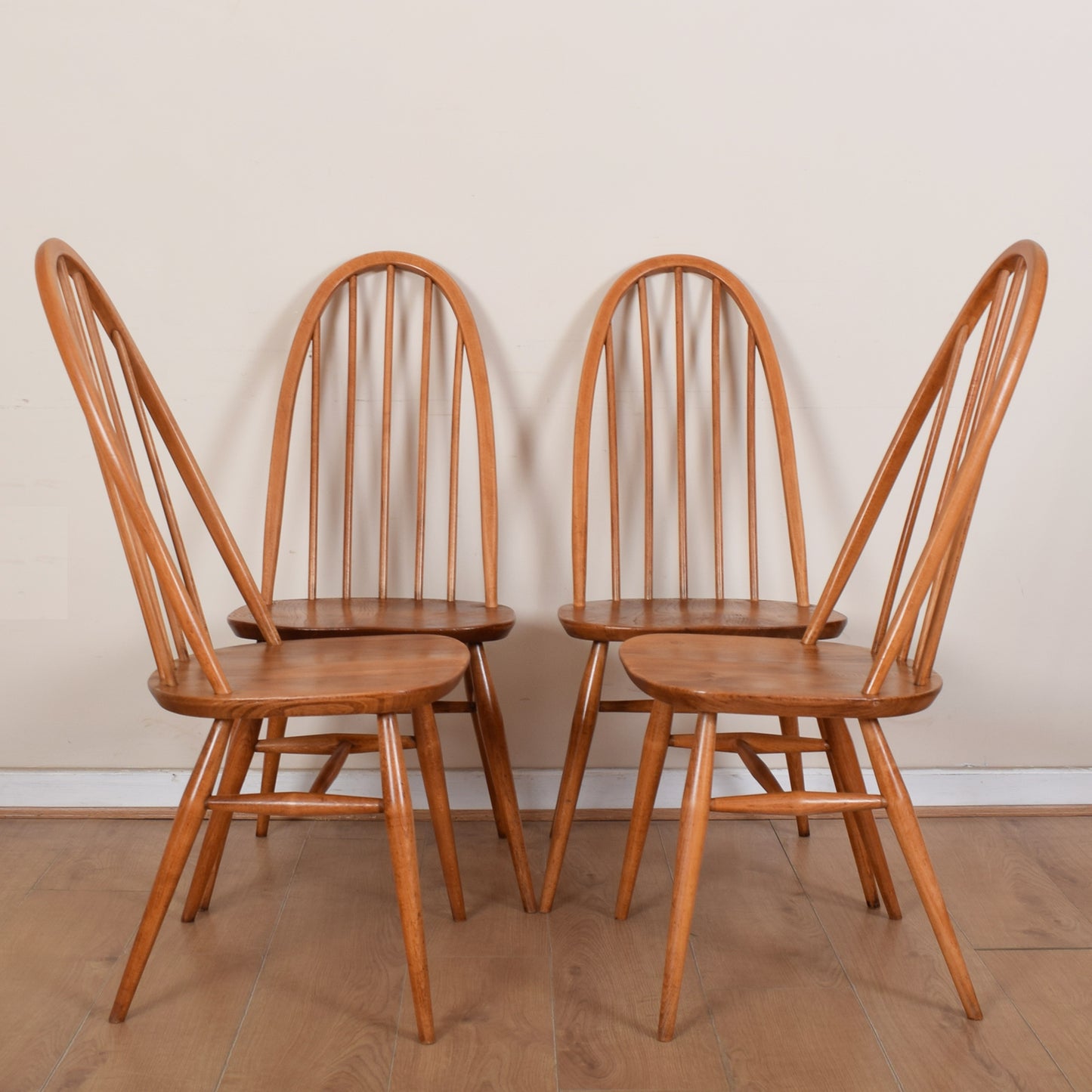 Ercol drop leaf table and four chairs