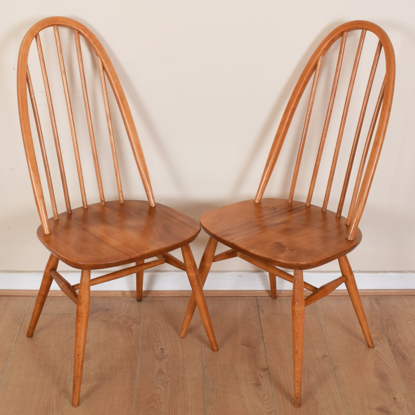 Ercol drop leaf table and four chairs