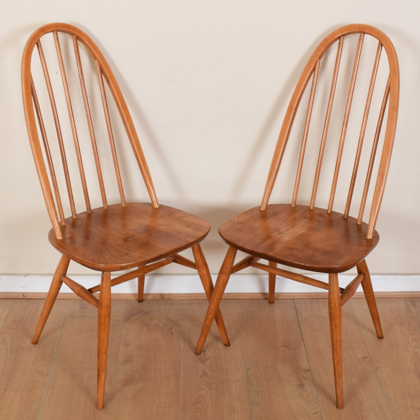 Ercol drop leaf table and four chairs