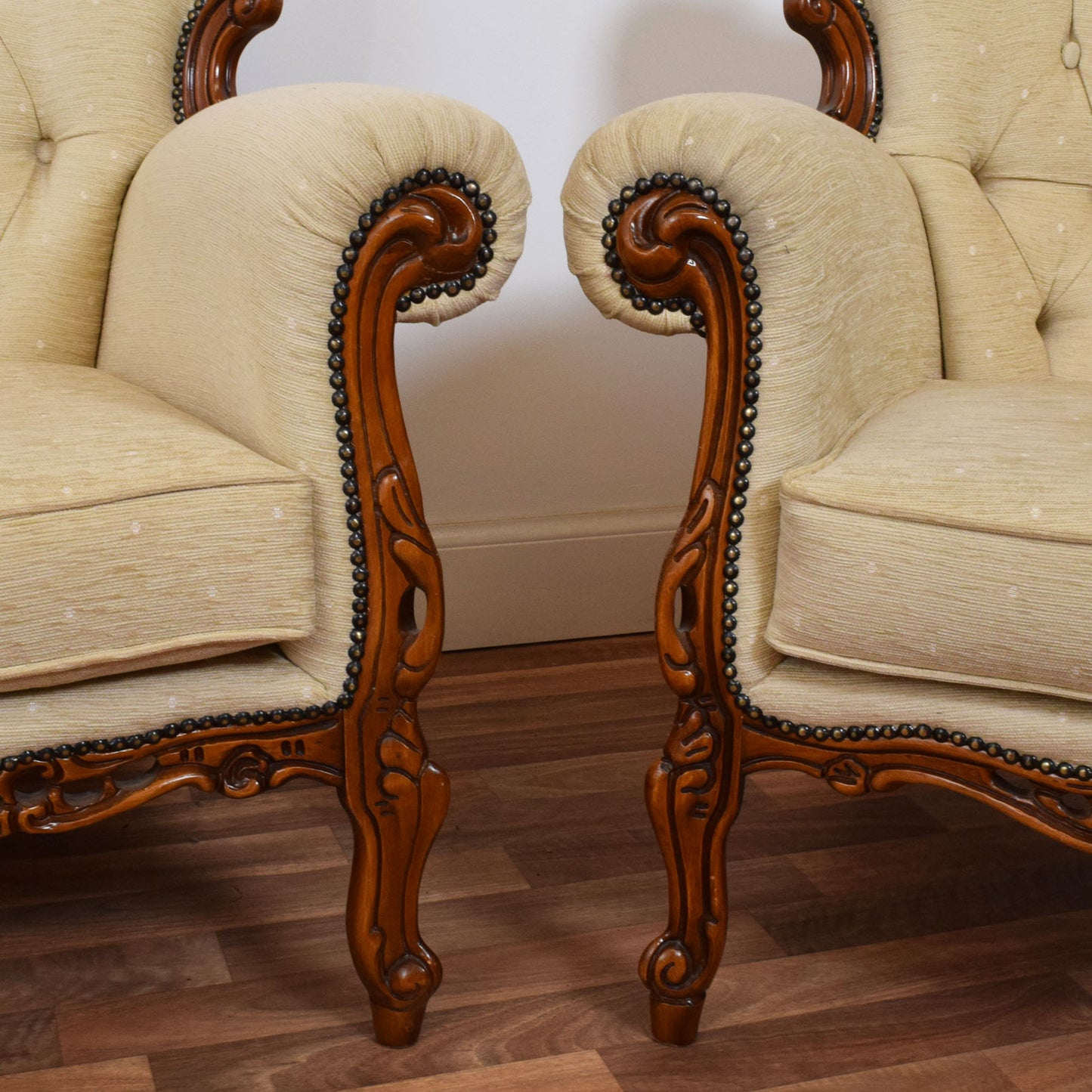 Carved Mahogany Rococo Revival Three-Piece Suite