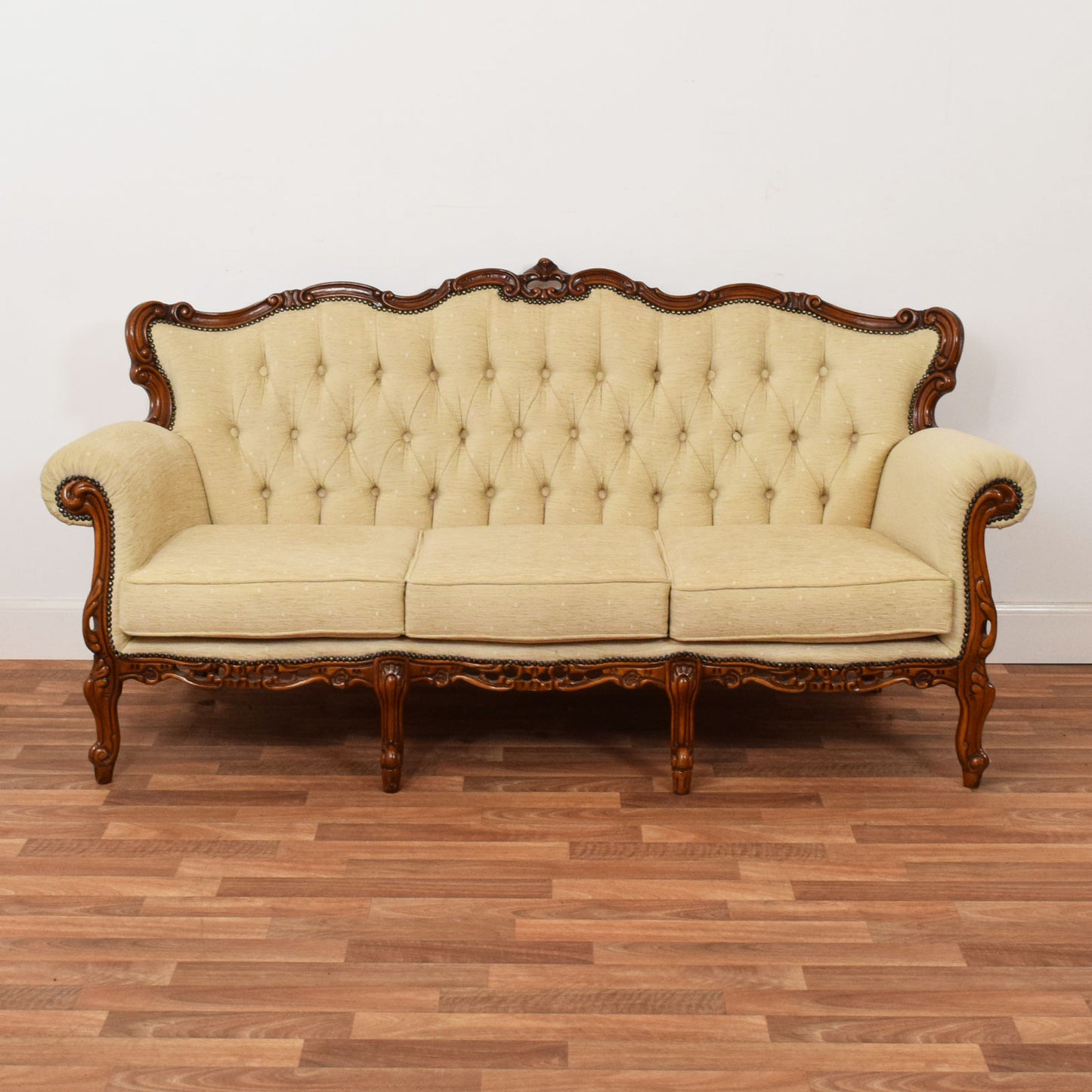 Carved Mahogany Rococo Revival Three-Piece Suite