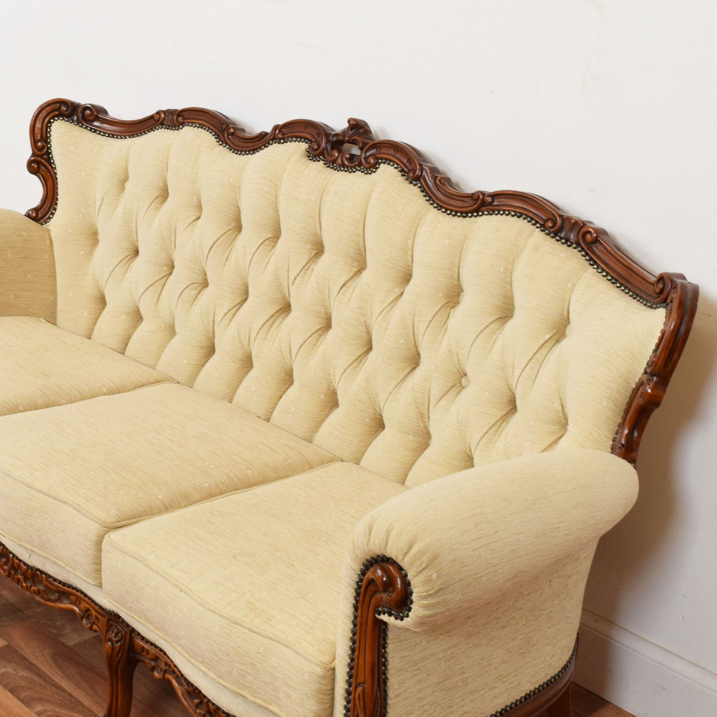 Carved Mahogany Rococo Revival Three-Piece Suite