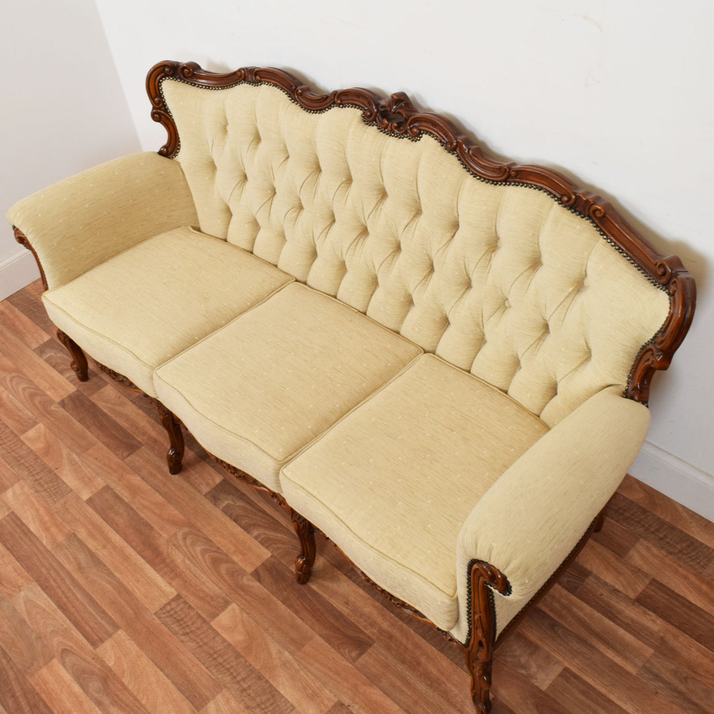 Carved Mahogany Rococo Revival Three-Piece Suite