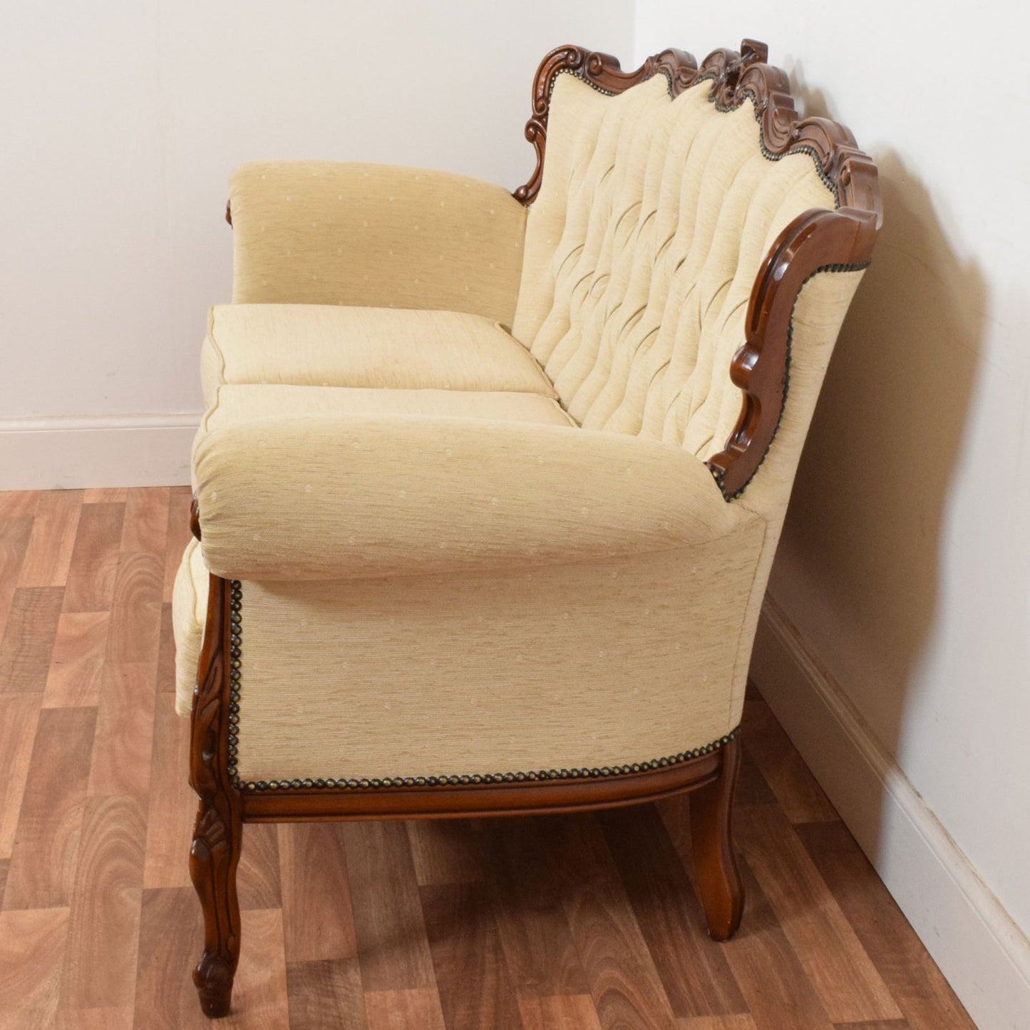 Carved Mahogany Rococo Revival Three-Piece Suite