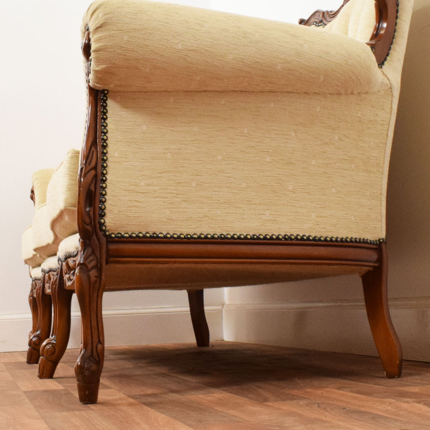 Carved Mahogany Rococo Revival Three-Piece Suite