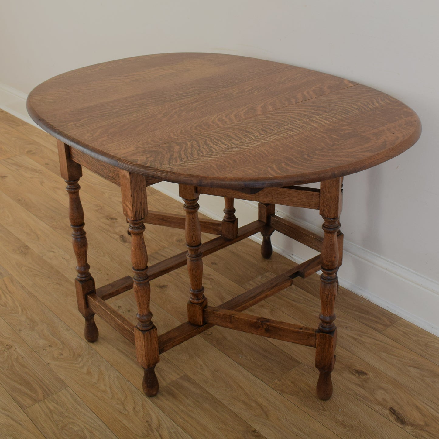 Drop-Leaf Table and Two Chairs