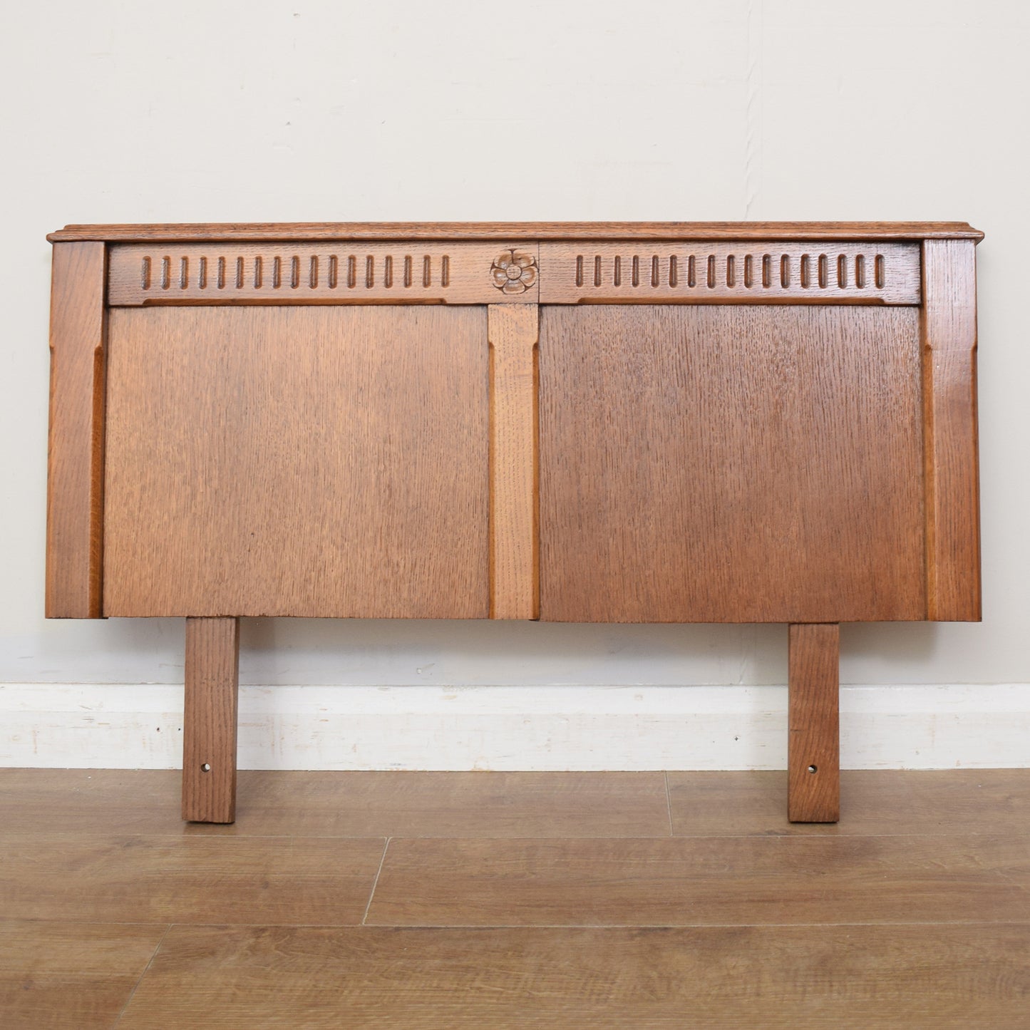 Pair of Restored Oak Single Headboards