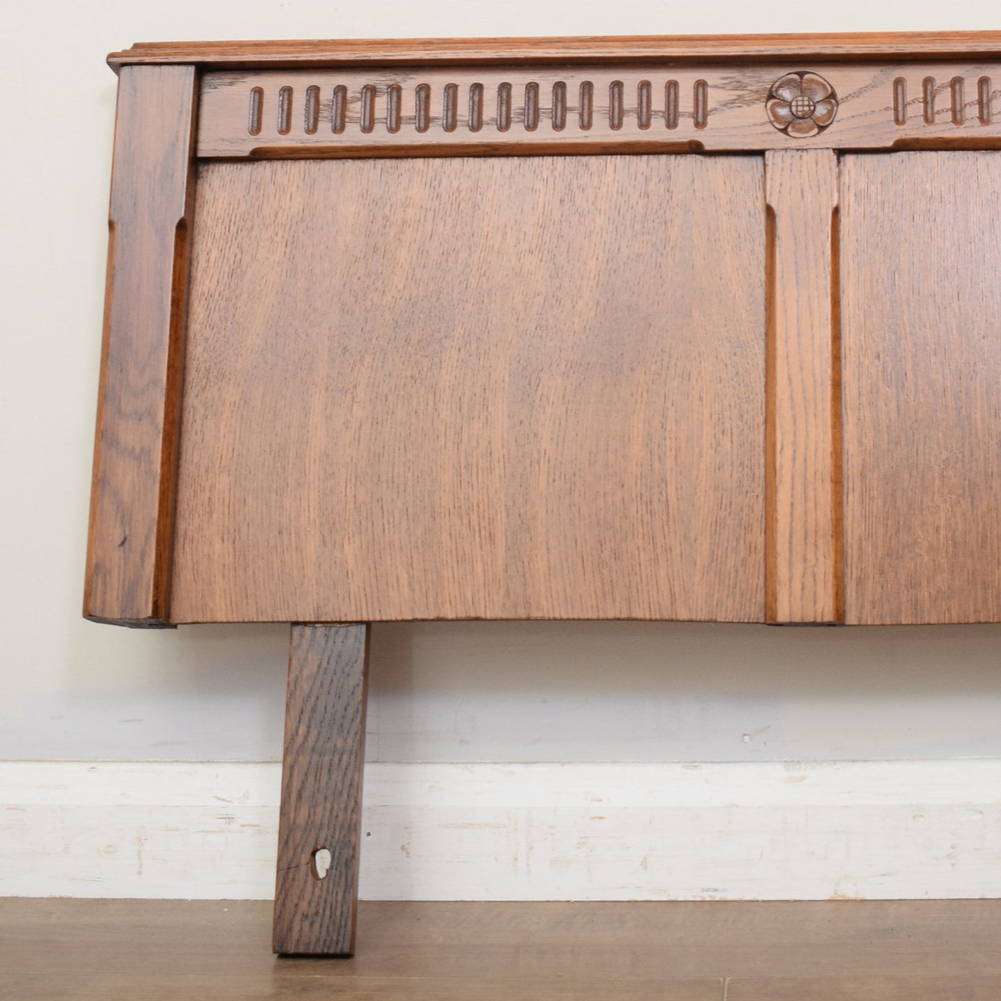 Pair of Restored Oak Single Headboards