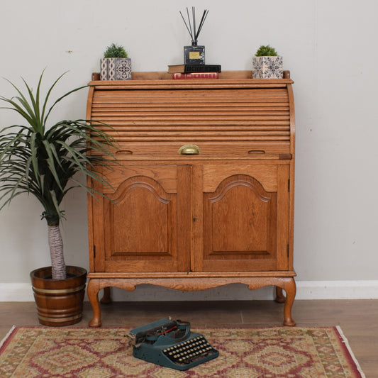 Oak Roll-top Bureau