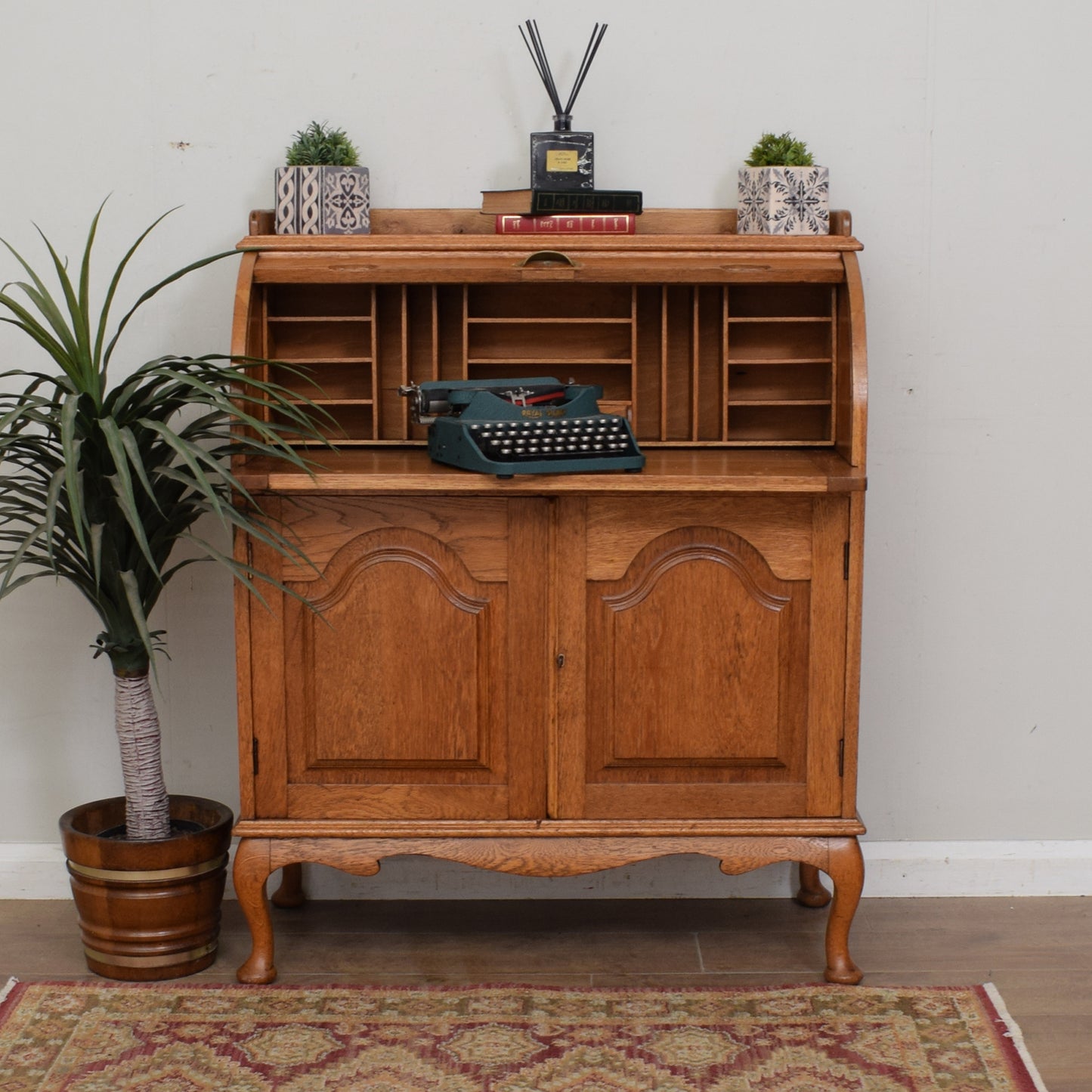 Oak Roll-top Bureau