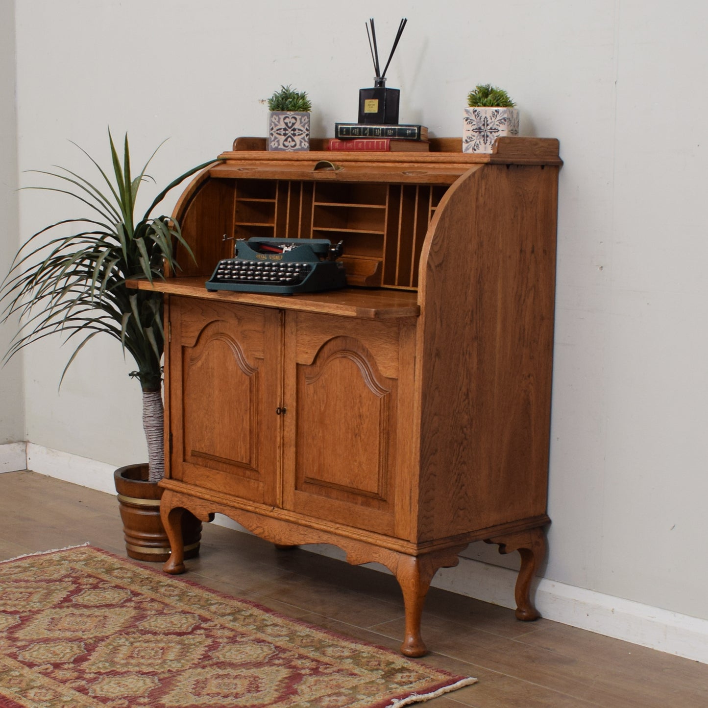 Oak Roll-top Bureau