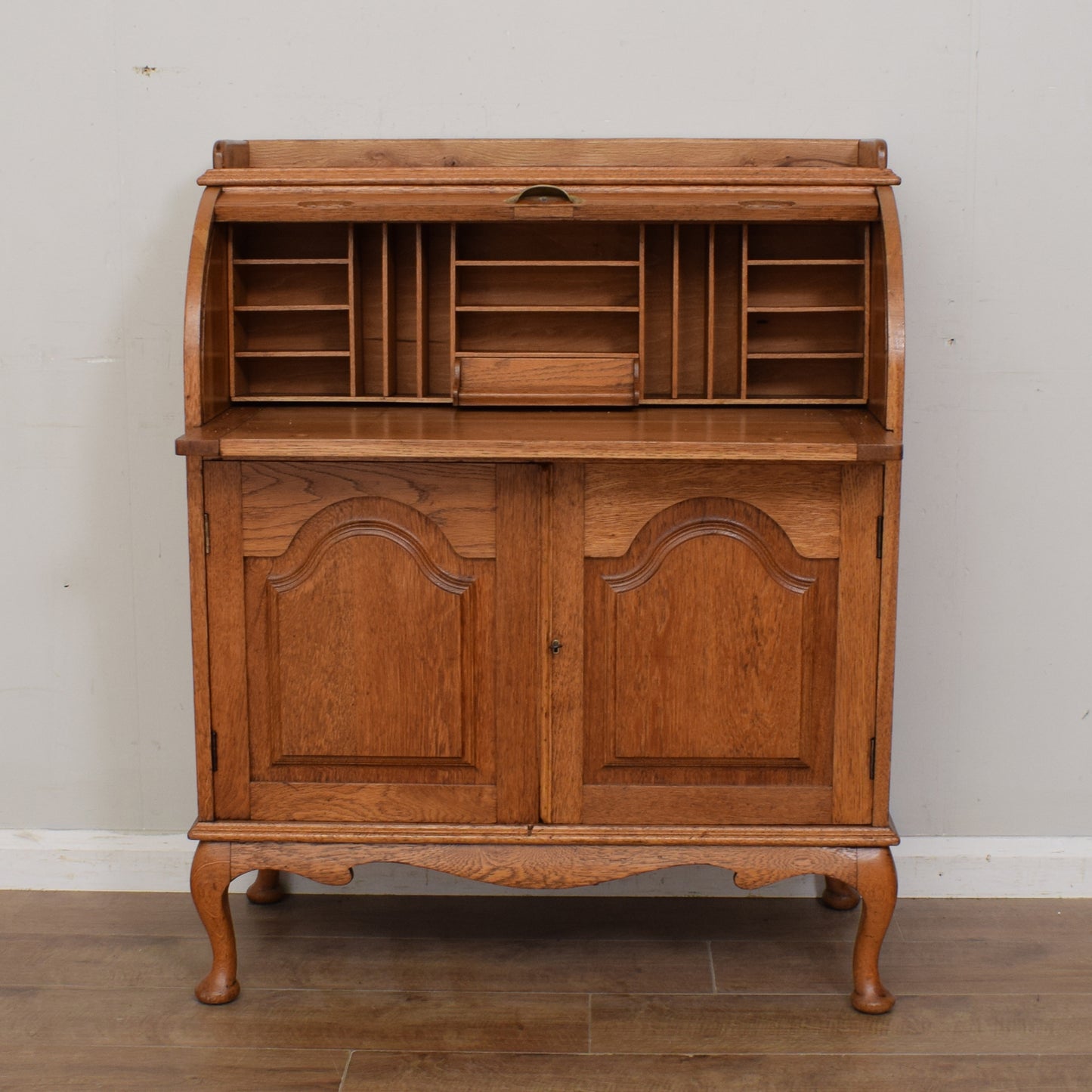 Oak Roll-top Bureau