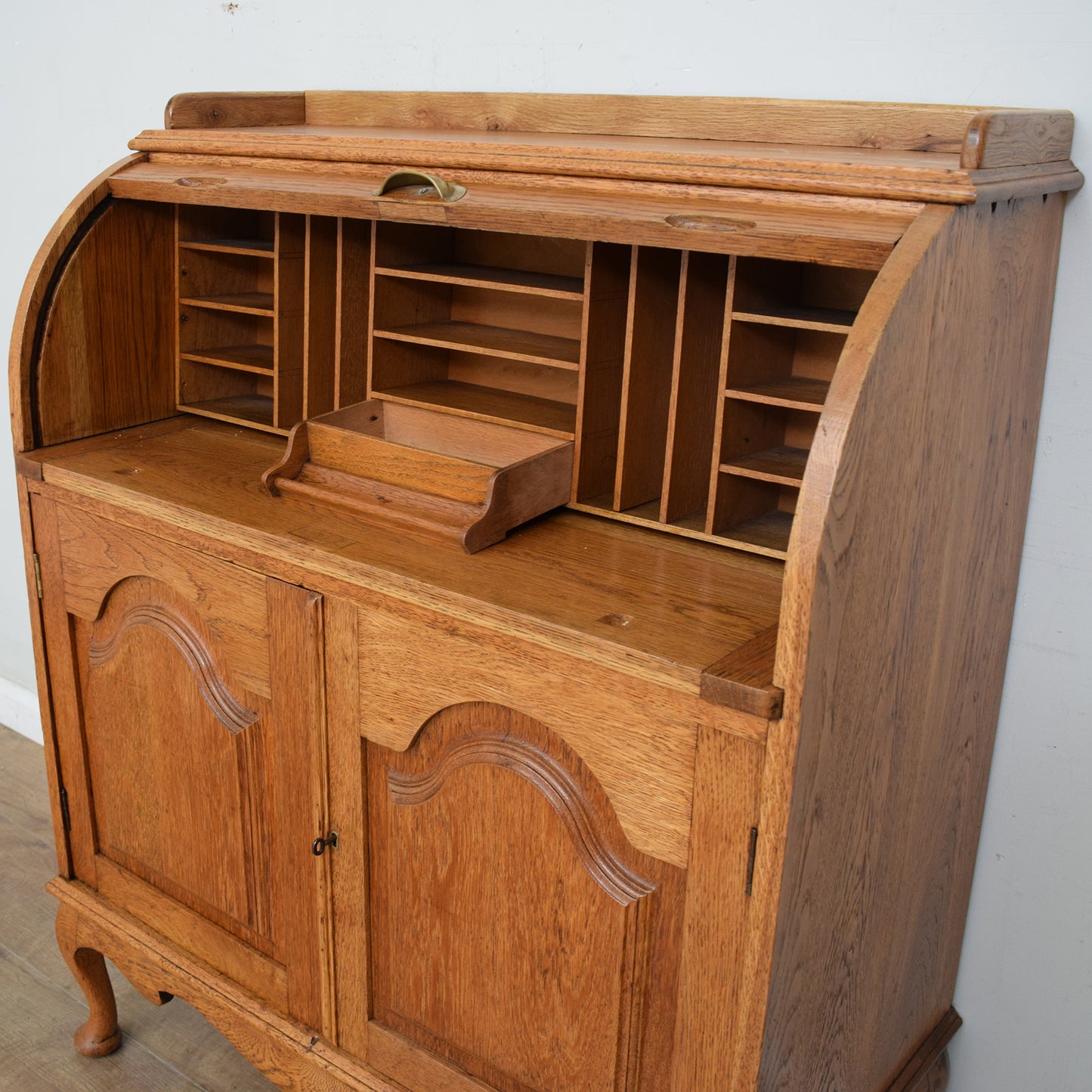 Oak Roll-top Bureau