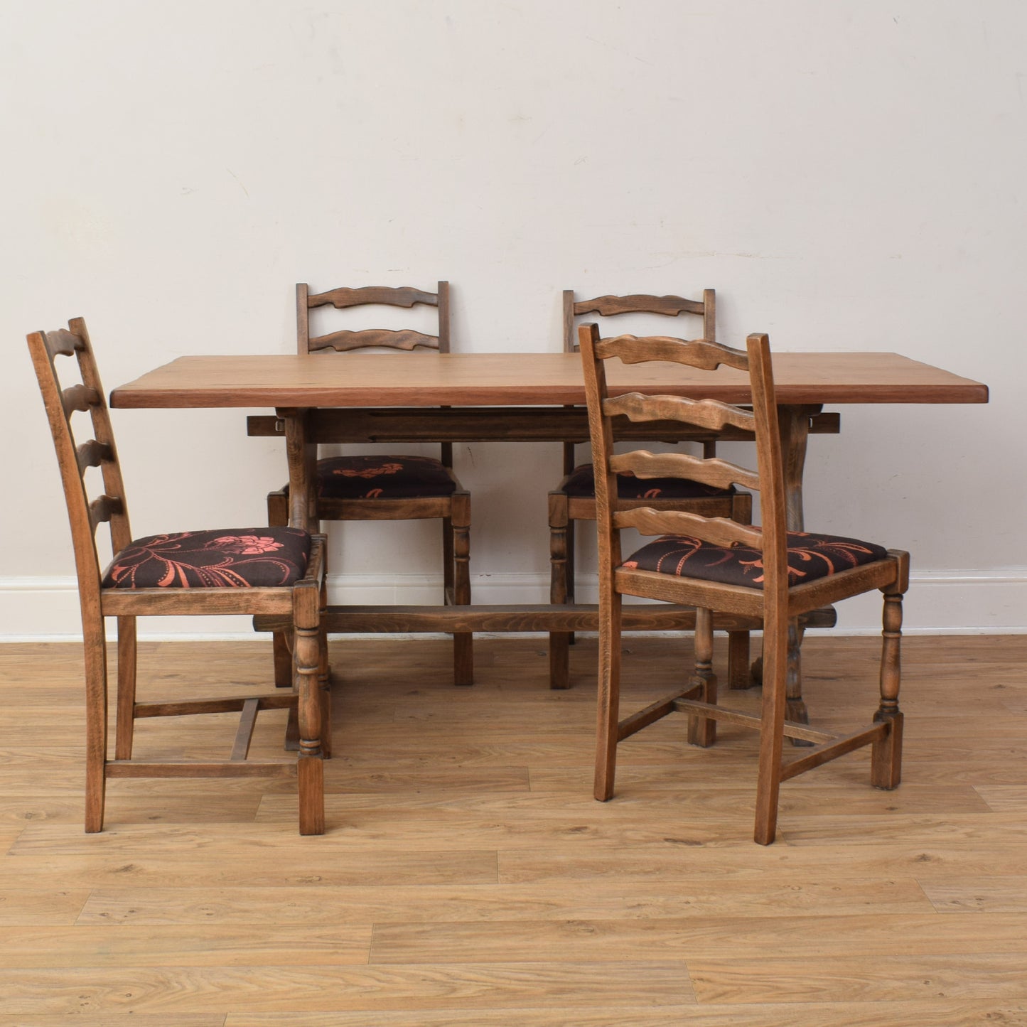 Oak Table And Four Chairs