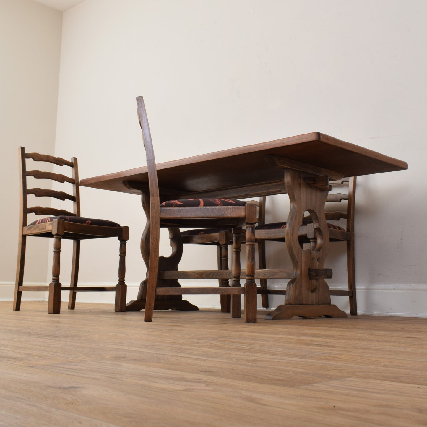 Oak Table And Four Chairs