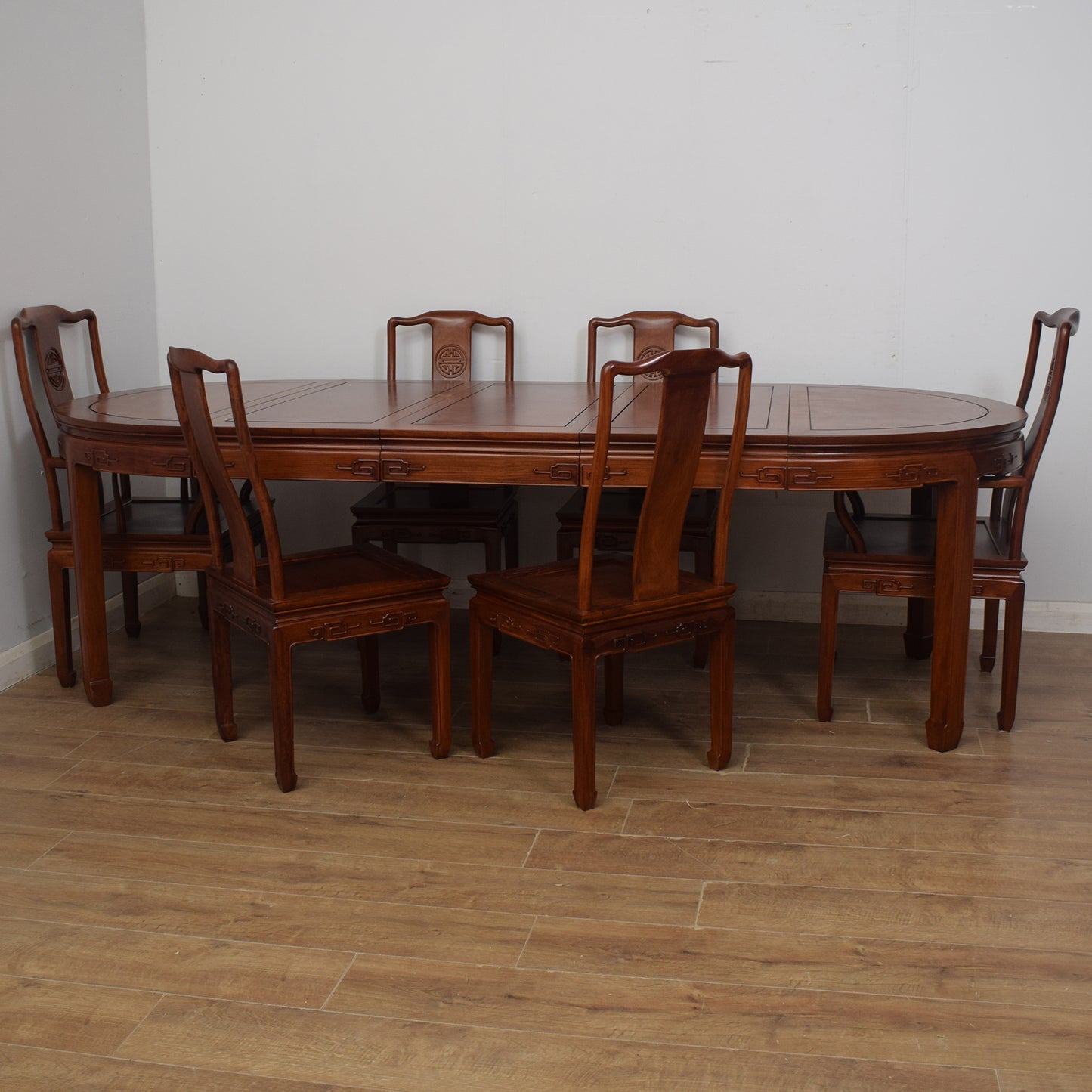 Extending Dining Table and Six Chairs