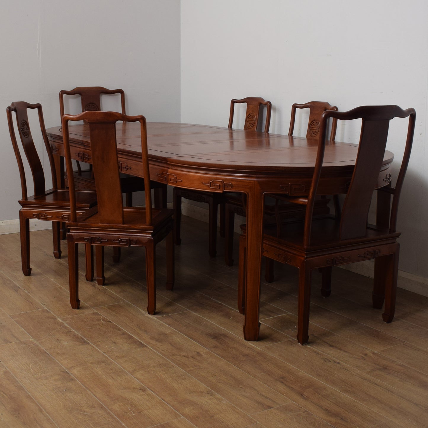 Extending Dining Table and Six Chairs