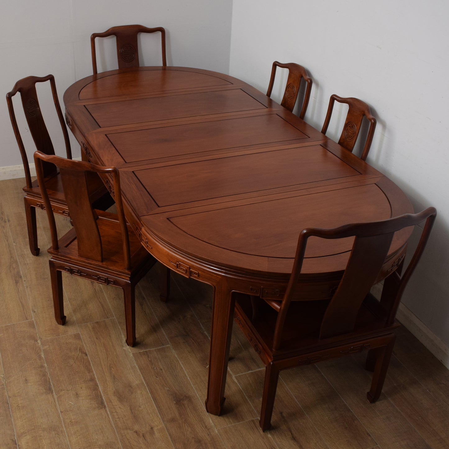 Extending Dining Table and Six Chairs