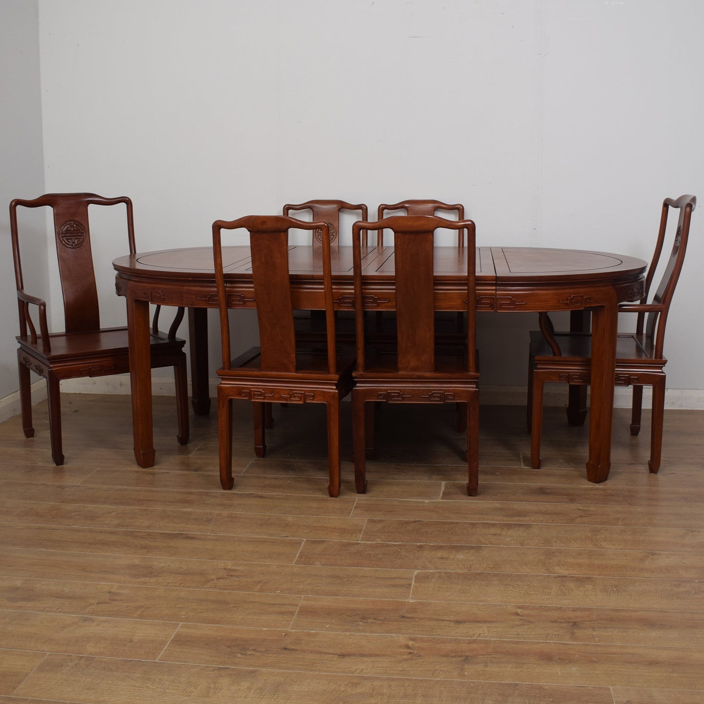 Extending Dining Table and Six Chairs