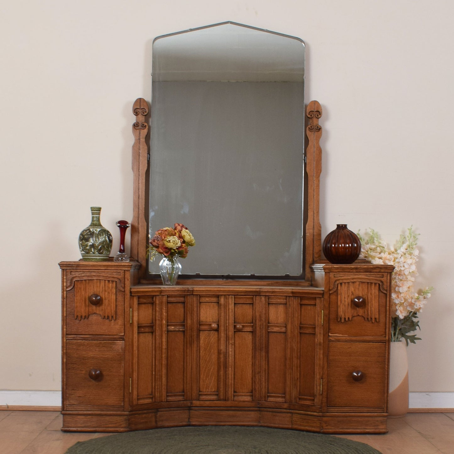 Vintage Oak Dressing Table