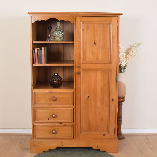 Small Pine Wardrobe Unit