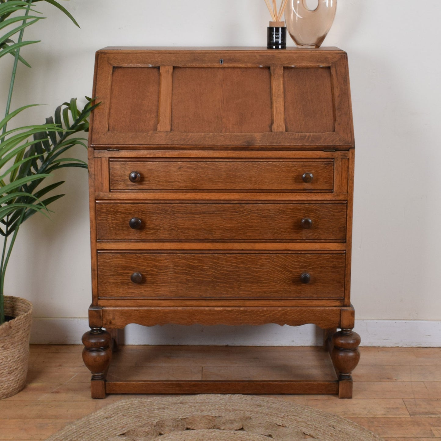 Oak Bureau bookcase