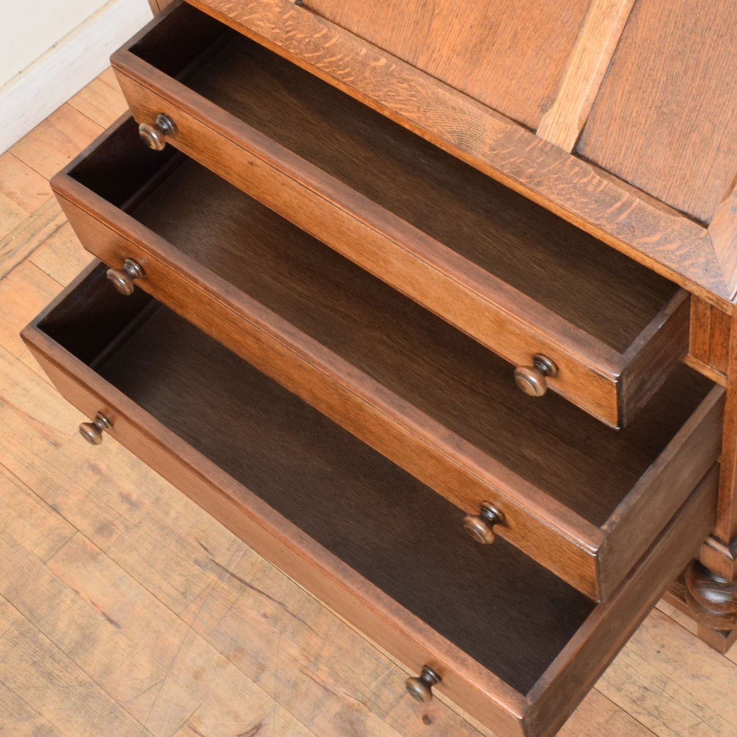 Oak Bureau bookcase