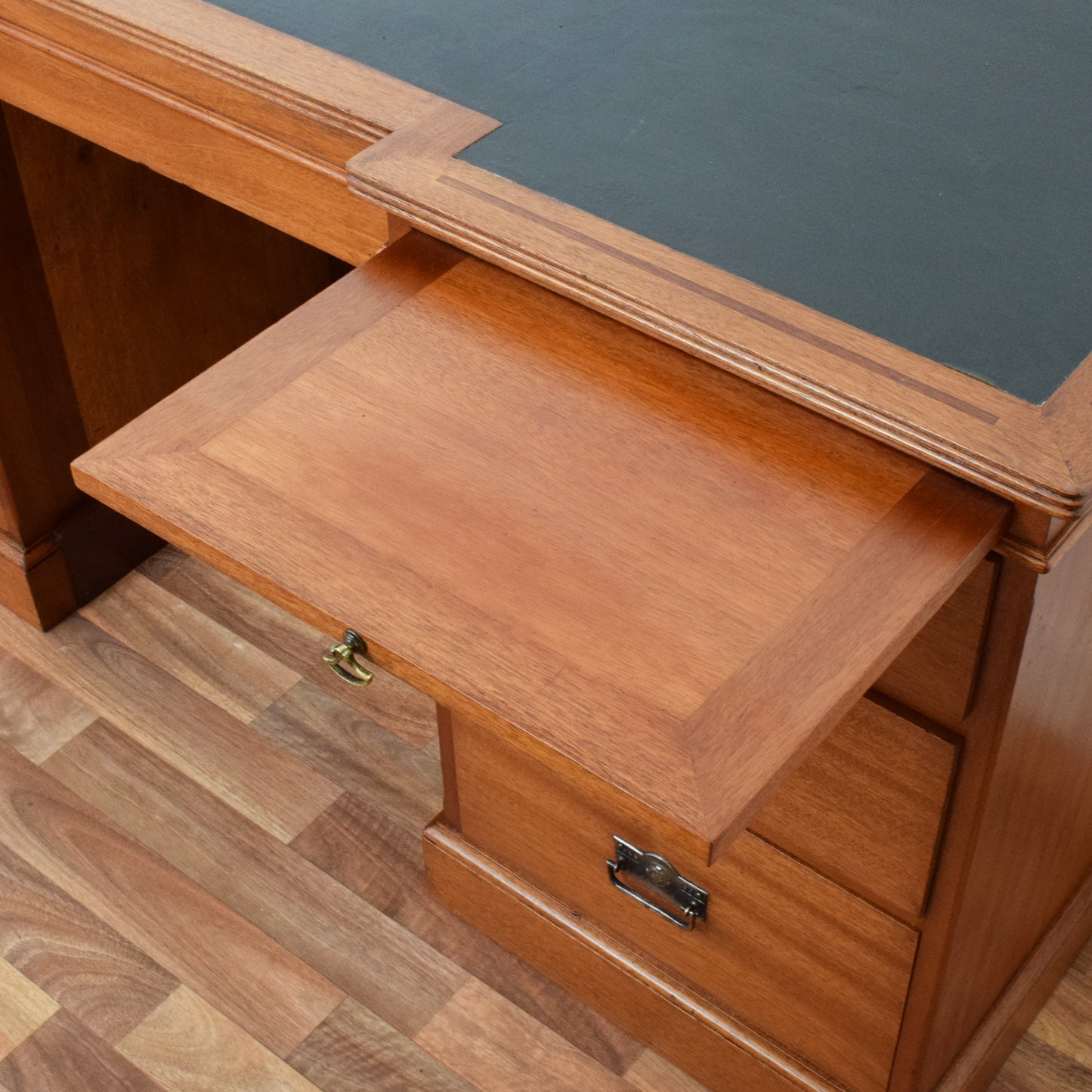 Leather Top Pedestal Desk