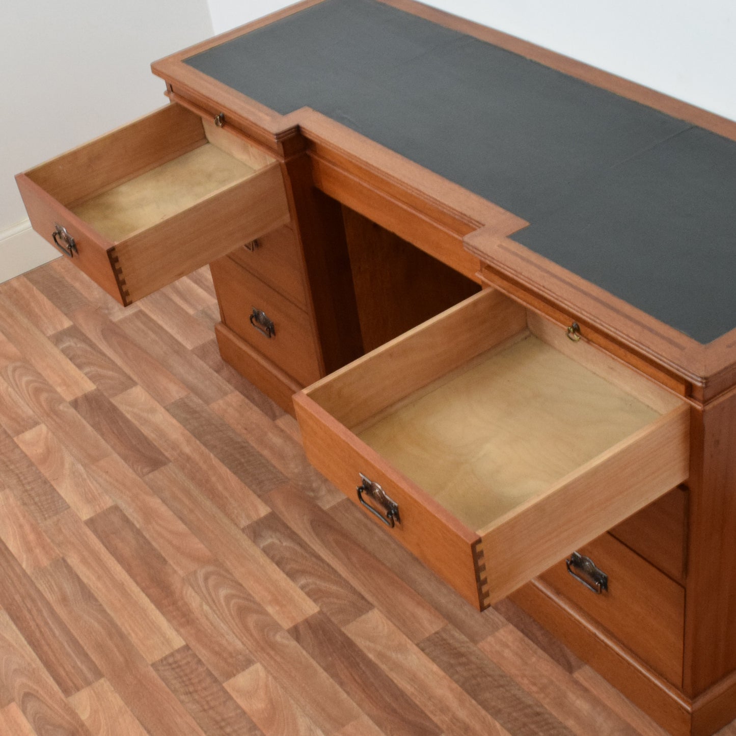 Leather Top Pedestal Desk