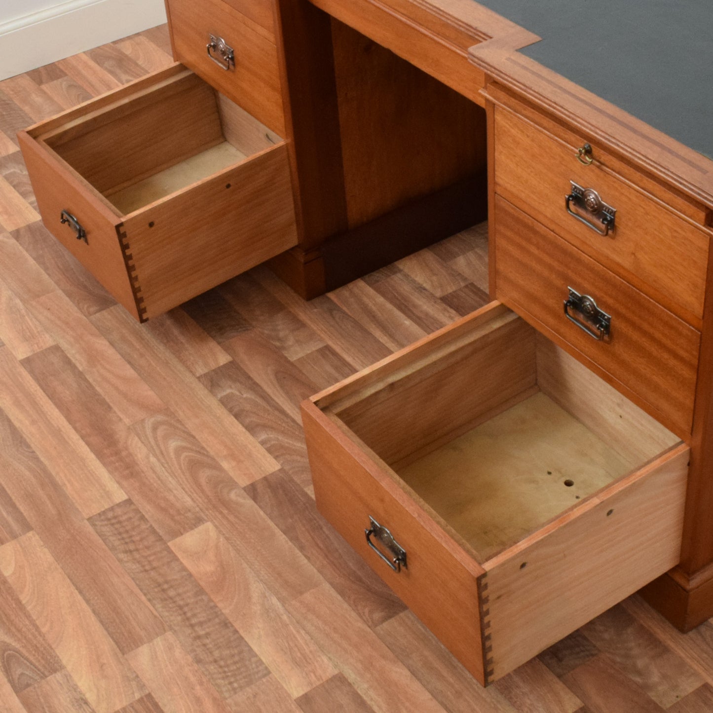 Leather Top Pedestal Desk