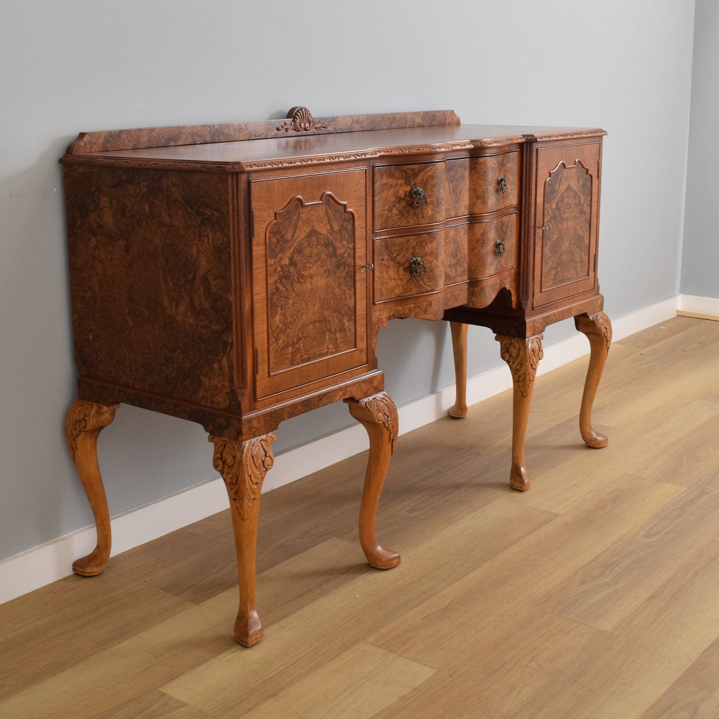 Large Restored Walnut Sideboard