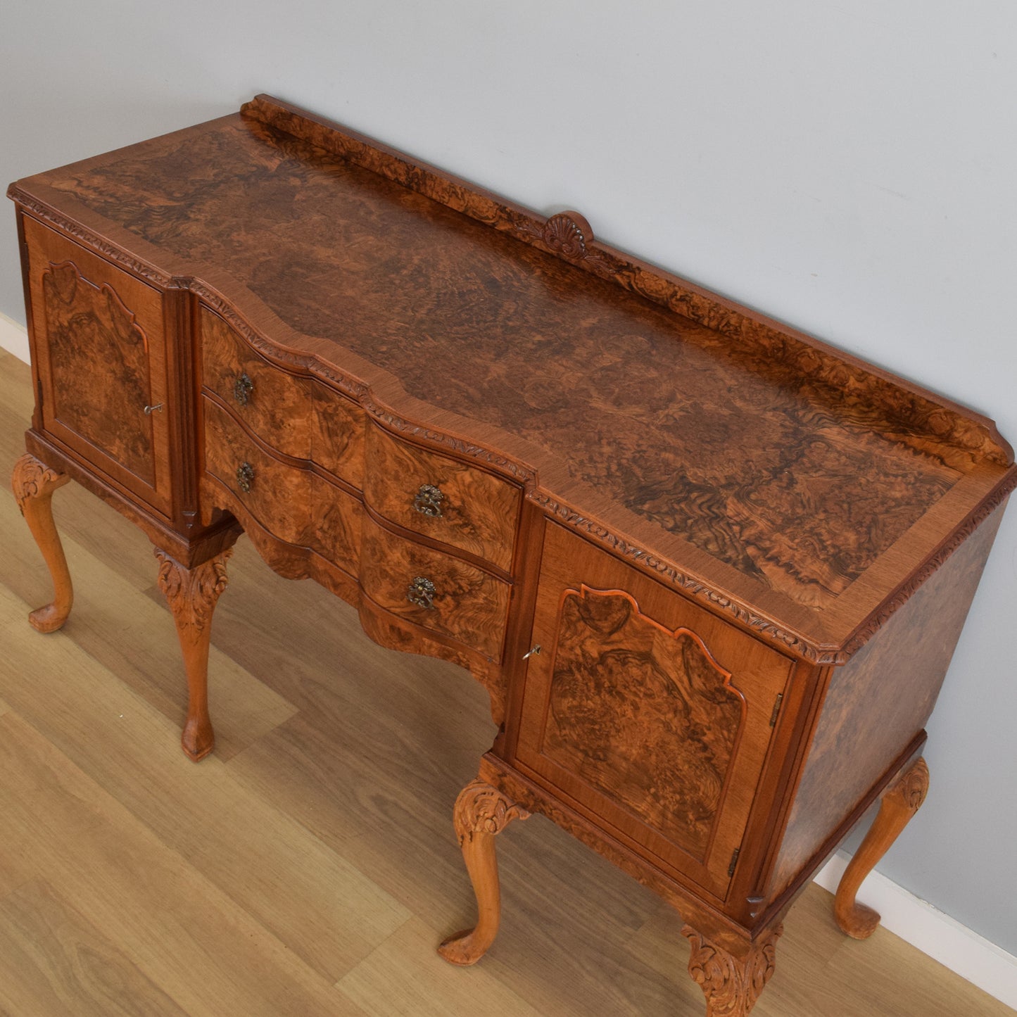 Large Restored Walnut Sideboard