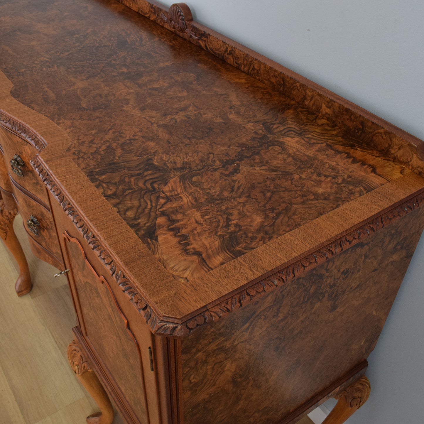 Large Restored Walnut Sideboard